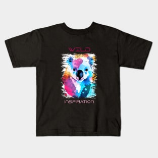 Koala Wild Nature Animal Colors Art Painting Kids T-Shirt